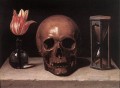 頭蓋骨のある静物画 フィリップ・ド・シャンパーニュ
